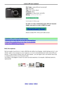 Canon S90 User Manual