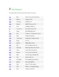 File Extensions