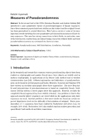 Measures of Pseudorandomness