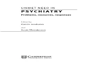 PSYCHIATRY Problems, Resources, Responses