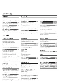 Starters Mains