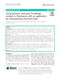 Using Genomic Resources for Linkage Analysis in Peromyscus with an Application for Characterizing Dominant Spot Zhenhua Shang, David J