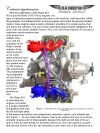 Carburetor Synchronization