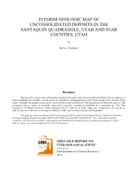 Interim Geologic Map of Unconsolidated Deposits in the Santaquin Quadrangle, Utah and Juab Counties, Utah