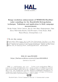 Range Resolution Enhancement of WISDOM/Exomars