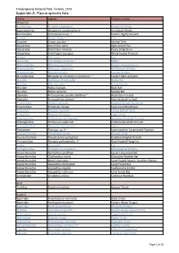 Report-VIC-Croajingolong National Park-Appendix A