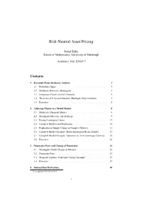 Risk-Neutral Asset Pricing