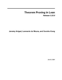 Theorem Proving in Lean [Pdf]