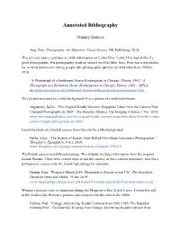 Annotated Bibliography