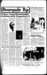 :;Collins, Young Discuss ~Udget }Rproblems After Proposi.Tion