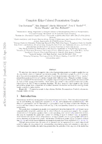 Complete Edge-Colored Permutation Graphs