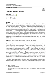 Counterfactuals and Modality