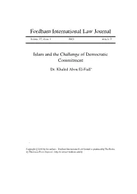 Islam and the Challenge of Democratic Commitment