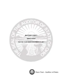 Mahoning County Single Audit for The