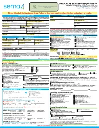 Prenatal Testing Requisition