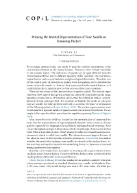 Priming the Mental Representation of Tone Sandhi in Kunming Dialect
