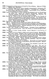 STATISTICAL YEAR-BOOK-. 1838. Secularization of Clergy Reserves