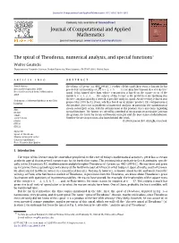 The Spiral of Theodorus, Numerical Analysis, and Special Functions