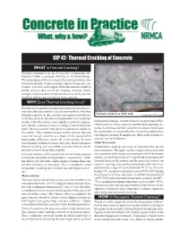 Thermal Cracking of Concrete