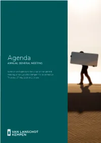 1. Convocation and Agenda with Explanatory Notes