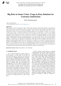 Big Data in Smart Cities: Usage in Kota Jababeka for Customer Satisfaction