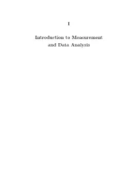 I Introduction to Measurement and Data Analysis