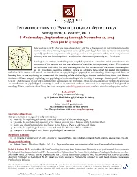 Introduction to Psychological Astrology with Judith A