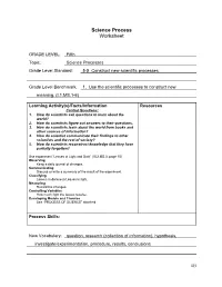 K:\PSA\SCIENCE\Curriculum\Gr5 Activities 5.Wpd