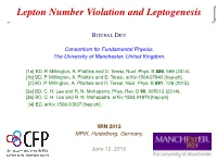 Lepton Number Violation and Leptogenesis