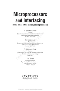 Microprocessors and Interfacing 8086, 8051, 8096, and Advanced Processors