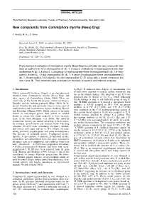 New Compounds from Commiphora Myrrha (Nees) Engl