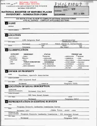 NOMINATION FORM DATE ENTERED DEC 1 a T978 ' SEE INSTRUCTIONS in HOWTO COMPLETE NATIONAL REGISTER FORMS TYPE ALL ENTRIES -- COMPLETE APPLICABLE SECTIONS QNAME