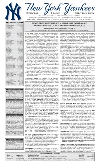 NYY Game Notes