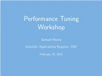 Performance Tuning Workshop