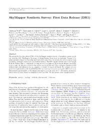 Skymapper Southern Survey: First Data Release (DR1)