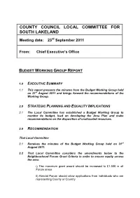Budget Working Group PDF 399 KB