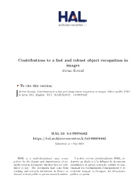 Contributions to a Fast and Robust Object Recognition in Images Jérôme Revaud