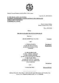 High Court Judgment Template