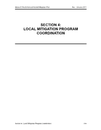 Section 4: Local Mitigation Program Coordination
