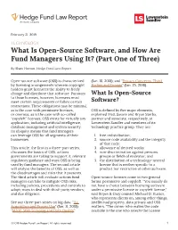 What Is Open-Source Software, and How Are Fund Managers Using It? (Part One of Three)