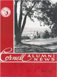Willard Straight Hall and to and from Which Have Been Given Here for a Year