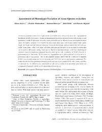 Assessment of Phenotypic Variation of Arum Species in Jordan