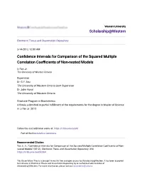 Confidence Intervals for Comparison of the Squared Multiple Correlation Coefficients of Non-Nested Models