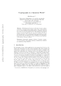 Cryptography in a Quantum World