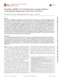 Extending CRISPR-Cas9 Technology from Genome Editing to Transcriptional Engineering in the Genus Clostridium