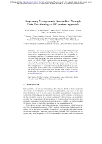 Improving Metagenomic Assemblies Through Data Partitioning: a GC Content Approach