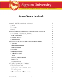 Student Handbook