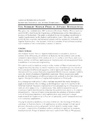 The Norbert Wiener Prize in Applied Mathematics 39