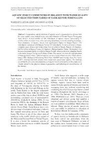 Aquatic Insect Communities in Relation with Water Quality of Selected Tributaries of Tasik Kenyir Terengganu