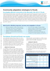 Community Adaptation Strategies to Floods